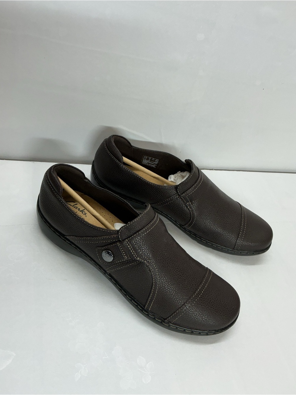 Clarks Women's Brown Slip-On Comfort Loafers
